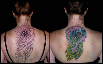 Looking for unique  Tattoos? Peacock Covering Peace Sign